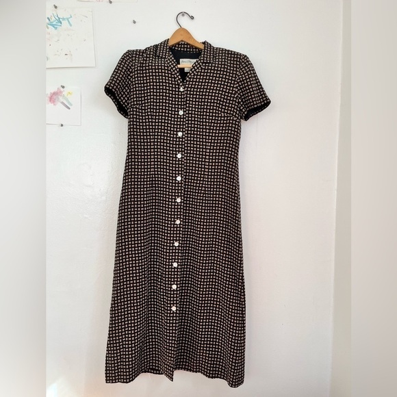 Vintage Norm Thompson | 100% Silk MIDI Dress - Picture 3 of 7